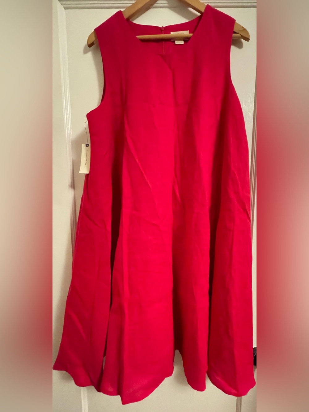 Anthropologie Maeve Pink Linen Dress